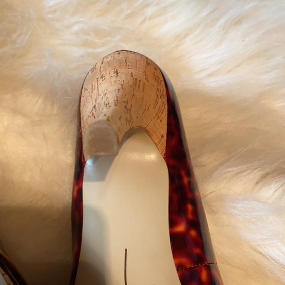 Nine West Animal print high heels opened toe / cork high heels - Picture 5 of 7